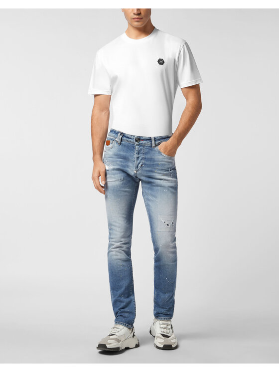 PHILIPP PLEIN PHILIPP PLEIN Jeansy 26867 Niebieski Straight Leg