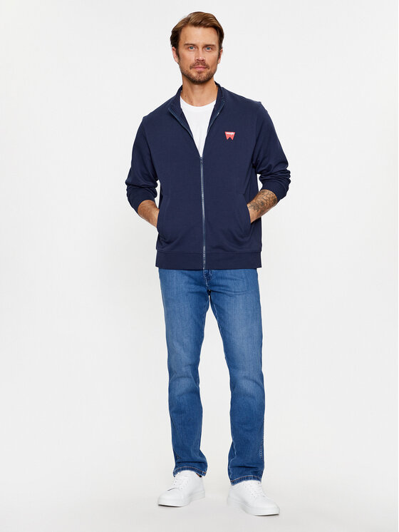 Wrangler Wrangler Felpa Funnel 112341207 Blu scuro Regular Fit