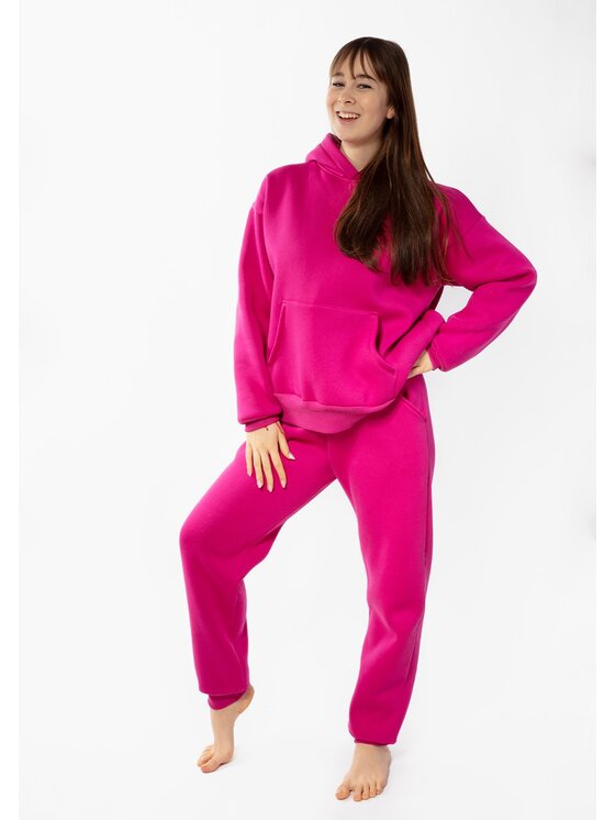 Komplet bluza i spodnie materiałowe DKaren Sport, Rozmiar S, Różowy, Randi