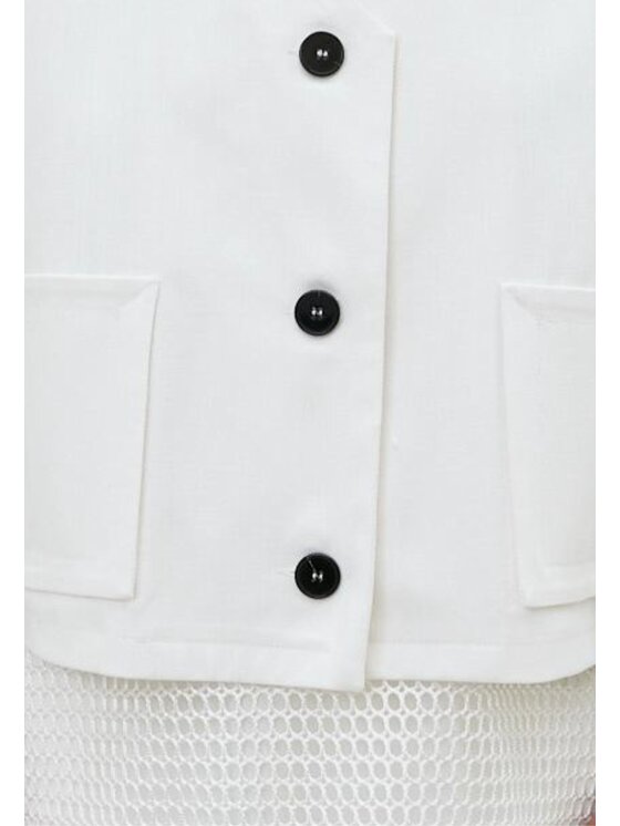 MeiMeiJ MeiMeiJ Giacca outdoor m5ps02-white Bianco Regular Fit
