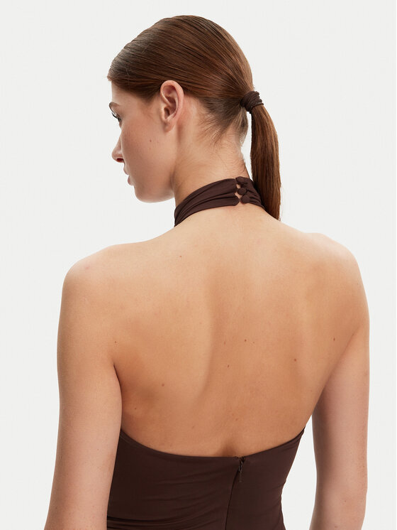 BARDOT BARDOT Sukienka wieczorowa 59824DB Brązowy Slim Fit