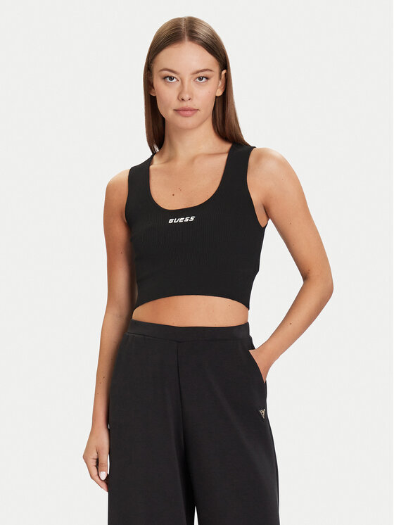 Guess Guess Top V5BP05 Z3JD2 Negru Slim Fit