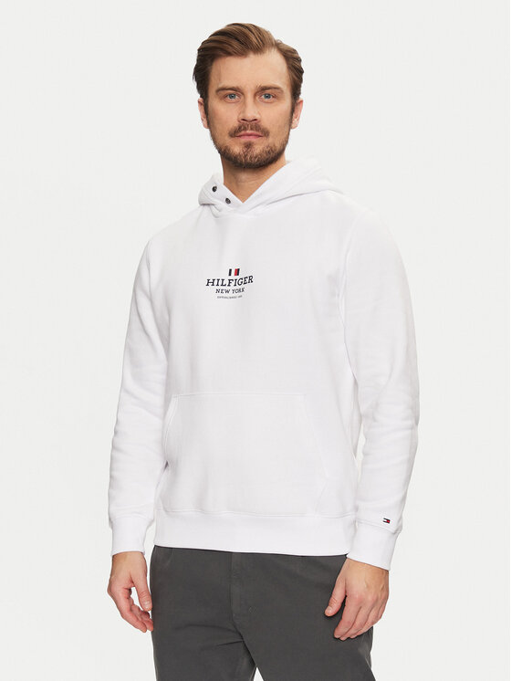 Tommy Hilfiger Tommy Hilfiger Mikina MW0MW39050 Bílá Regular Fit