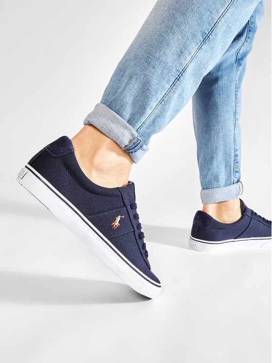 Polo Ralph Lauren Sneakers aus Stoff Sayer 816749369002 Dunkelblau Modivo