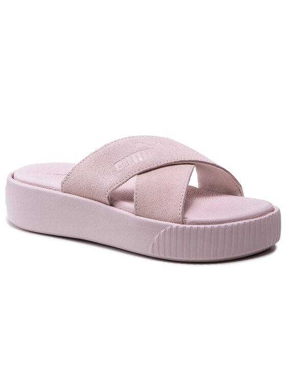 Puma pink platform on sale slides