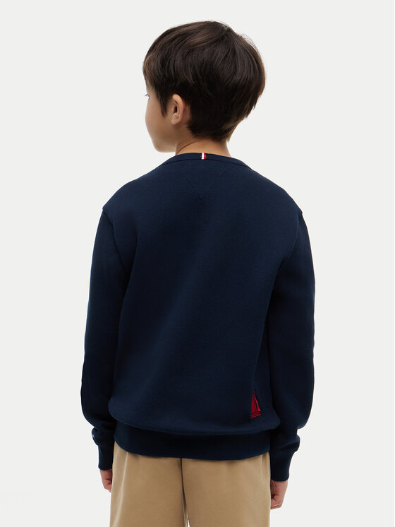 Tommy Hilfiger Tommy Hilfiger Džemperis ar kapuci Embroidery Graphic KB0KB10506 Tumši zils Regular Fit