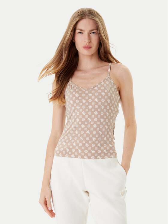 Guess Guess Top V5YP11 MC03W Bej Slim Fit