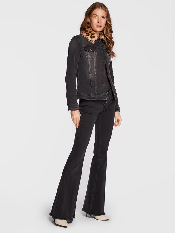 Liu Jo Liu Jo Kurtka jeansowa UF2069 D4391 Czarny Regular Fit