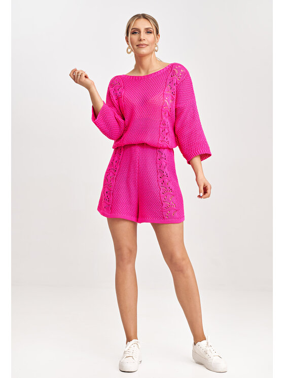 FIGL FIGL Sweter M995 Fioletowy Regular Fit