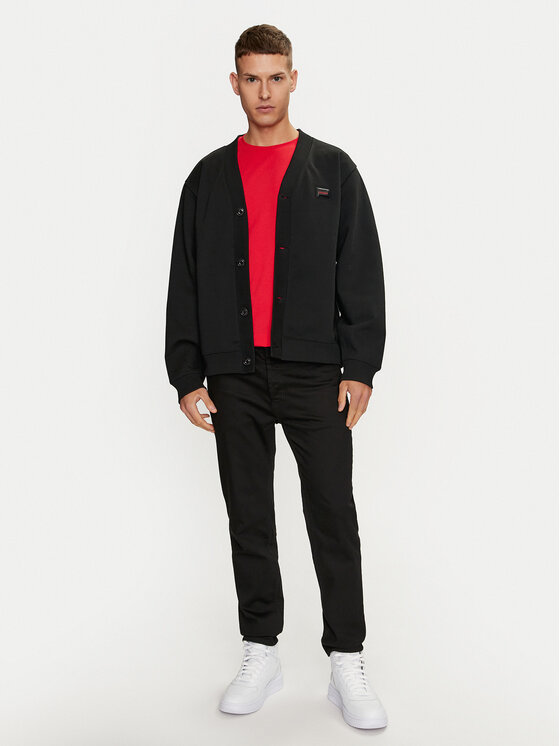 HUGO Hugo Kardigan Dacardigo 50516705 Crna Relaxed Fit