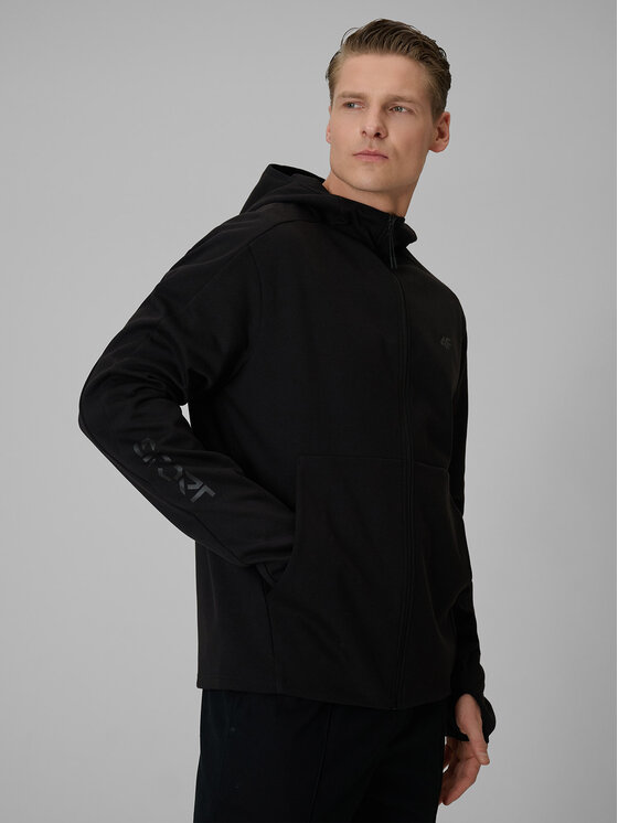 4F 4F Bluza CITY Czarny Regular Fit