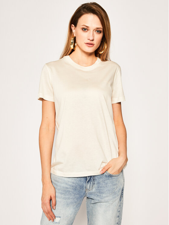 Calvin Klein Calvin Klein T-shirt Ss Logo Tee K20K201723 Beige Regular Fit