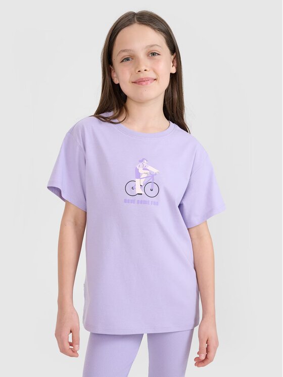4F 4F T-Shirt 4FJRSS25TTSHF2645-52S Růžová Regular Fit