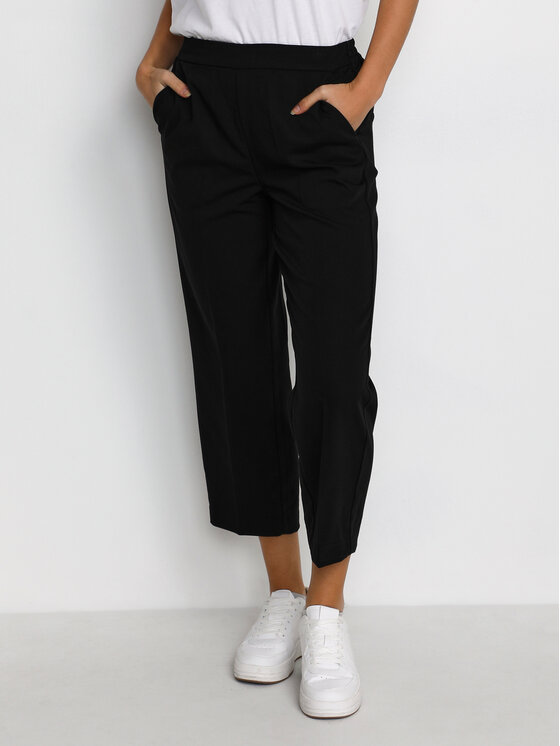 Kaffe Pantaloni di tessuto Sakura 10506127 Nero Relaxed Fit, taglia : 32