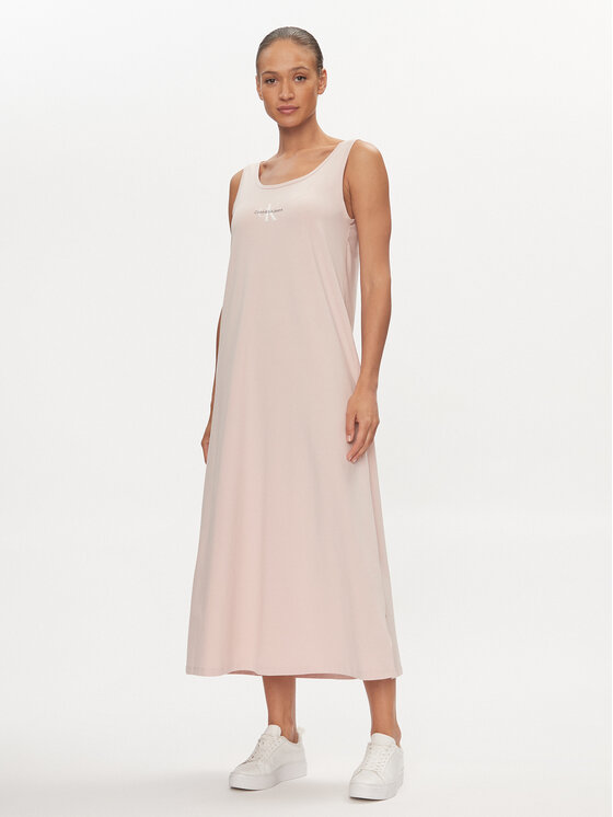 Calvin Klein Jeans Vestito estivo Monologo J20J223702 Rosa Loose Fit, taglia : XS