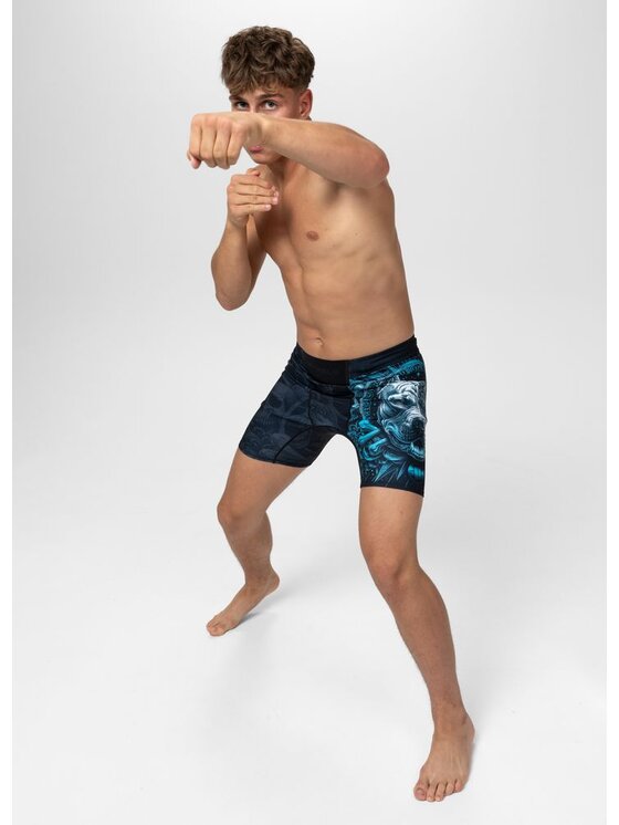 PITBULL PITBULL Szorty sportowe PITBULL WORLD Czarny Regular Fit