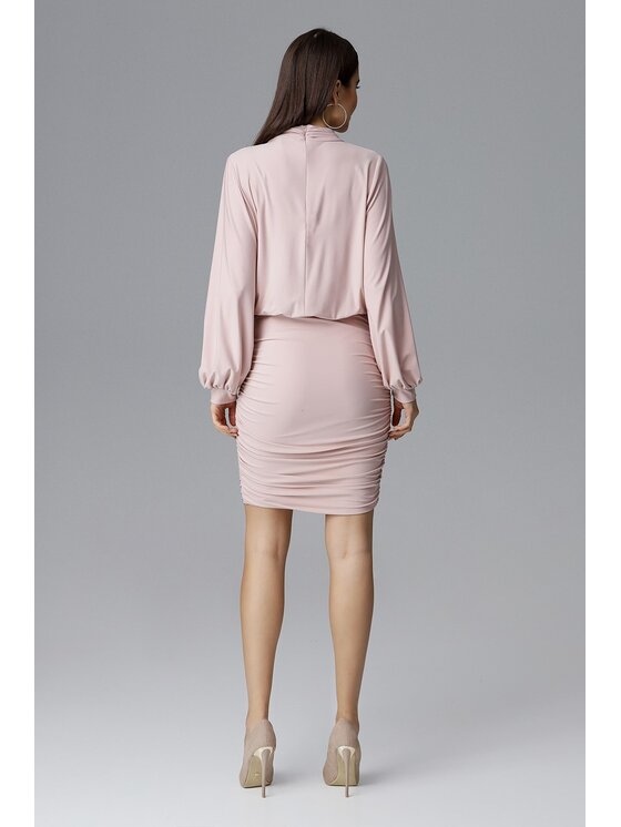 FIGL FIGL Šaty M635 Ružová Slim Fit