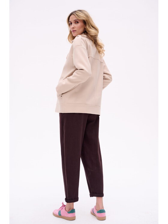 blue shadow blue shadow Kurtka damska Blanshi Beżowy Regular Fit