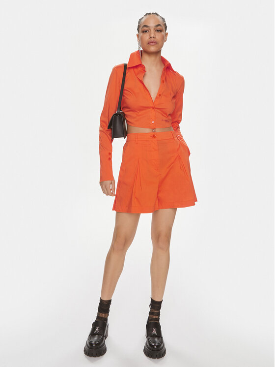 Patrizia Pepe Patrizia Pepe Шорти от плат 2P1617/A23-R825 Оранжев Regular Fit