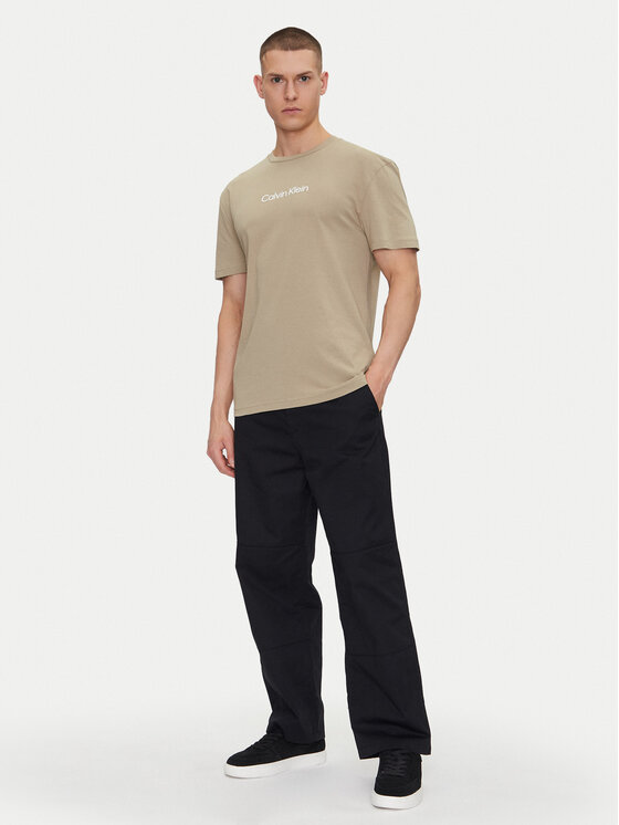 Calvin Klein Calvin Klein T-Shirt Hero K10K111346 Beżowy Regular Fit