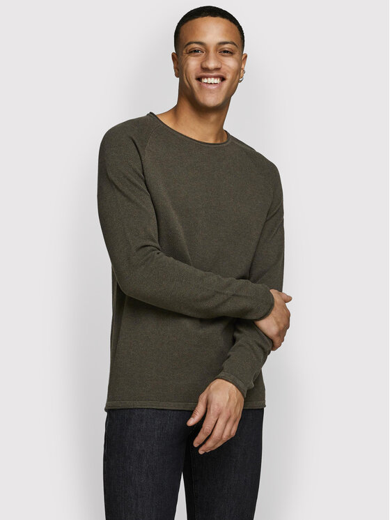 Jack&Jones Džemper Hill 12157321 Zelena Regular Fit