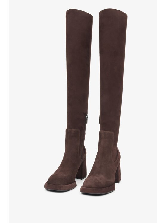 Estro Estro Kozačky ER00116766 Hnědá