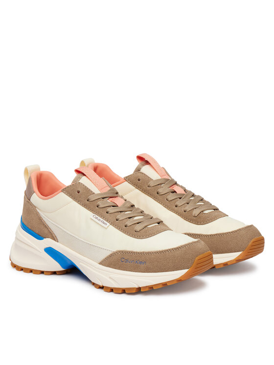 Calvin Klein Calvin Klein Sneakersy Hike Runner Nylon Mix HW0HW03279 Brązowy