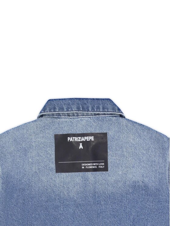Patrizia Pepe Patrizia Pepe Kurtka jeansowa PJFSJ011051 Niebieski Regular Fit