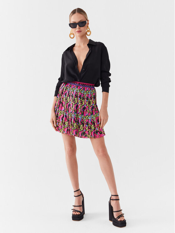 Versace Jeans Couture Versace Jeans Couture Плисирана пола 74HAE820 Розов Regular Fit