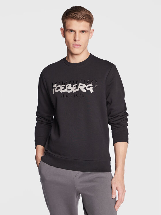Iceberg Iceberg Bluză 23EIP0E0516302 Negru Regular Fit