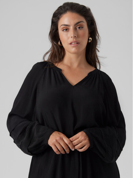 Vero Moda Curve Vero Moda Curve Sukienka codzienna 10297334 Czarny Regular Fit