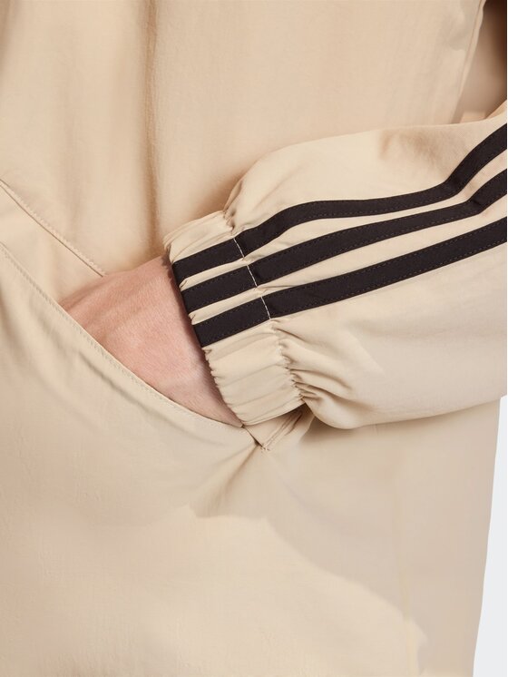 adidas adidas Kurtka anorak 3-STRIPES COACH Beżowy Loose Fit