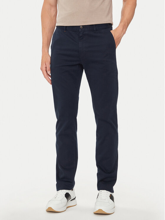 BOSS Boss Chino kalhoty 50510933 Tmavomodrá Slim Fit