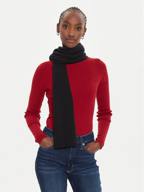 Calvin Klein Calvin Klein Κασκόλ Embroidery Fine K60K612601 Μαύρο