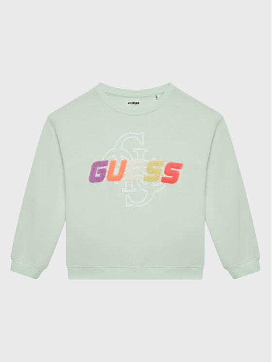Guess Mikina J3GQ08 FL04P Zelená Regular Fit