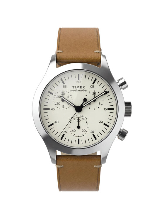 Timex Timex Zegarek TW2Y85000 Brązowy