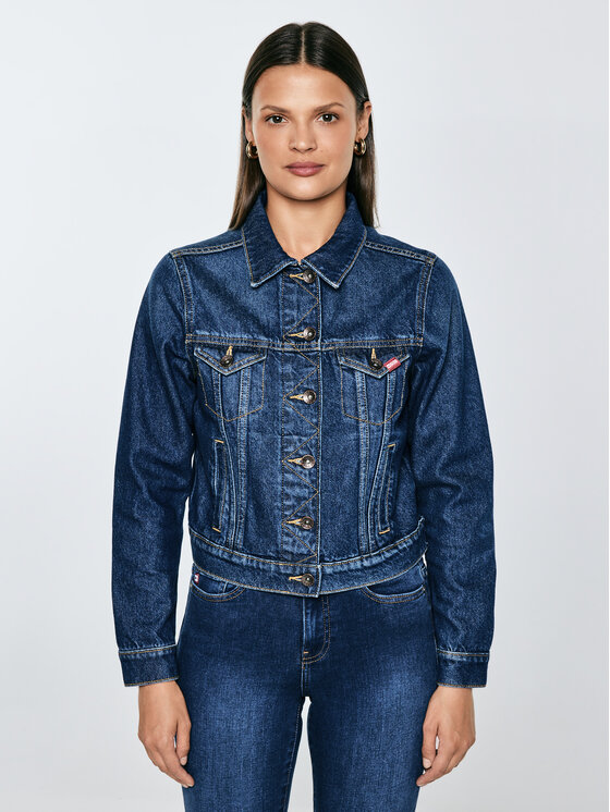 BIG STAR BIG STAR Kurtka jeansowa JOSEPHINE Granatowy Comfort Fit