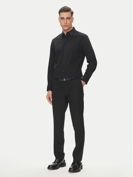 Calvin Klein Calvin Klein Košile LV04LB148G Černá Slim Fit