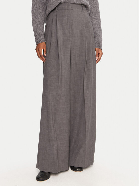 Weekend Max Mara Weekend Max Mara Palazzo kalhoty Adelfi 2525136072 Šedá Wide Leg