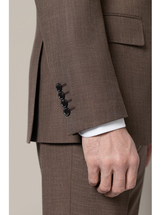 Lancerto Lancerto Garnitur Tomelloso GA073126000022 Brązowy Slim Fit