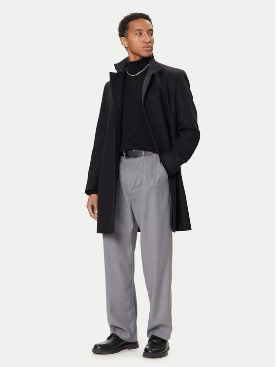 HUGO HUGO Cappotto di lana Mintrax2541 50546551 Nero Regular Fit