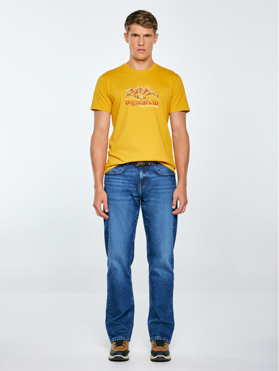 BIG STAR BIG STAR T-Shirt MIFER Żółty Basic Fit