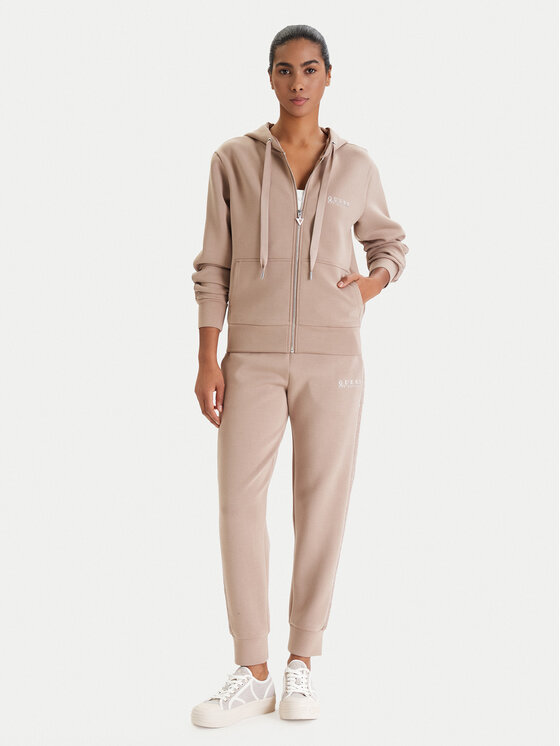 Guess Guess Bluza W6RQ12 KBYE2 Beżowy Regular Fit