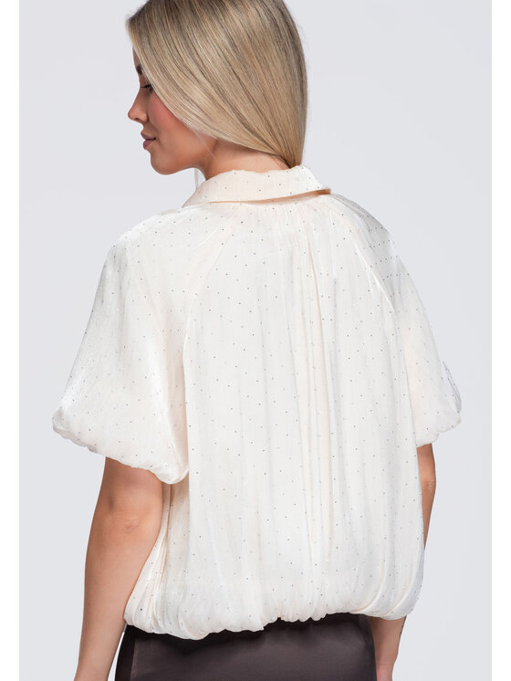 Ombre Ombre Koszula OW-SH-E0068 Beżowy Loose Fit