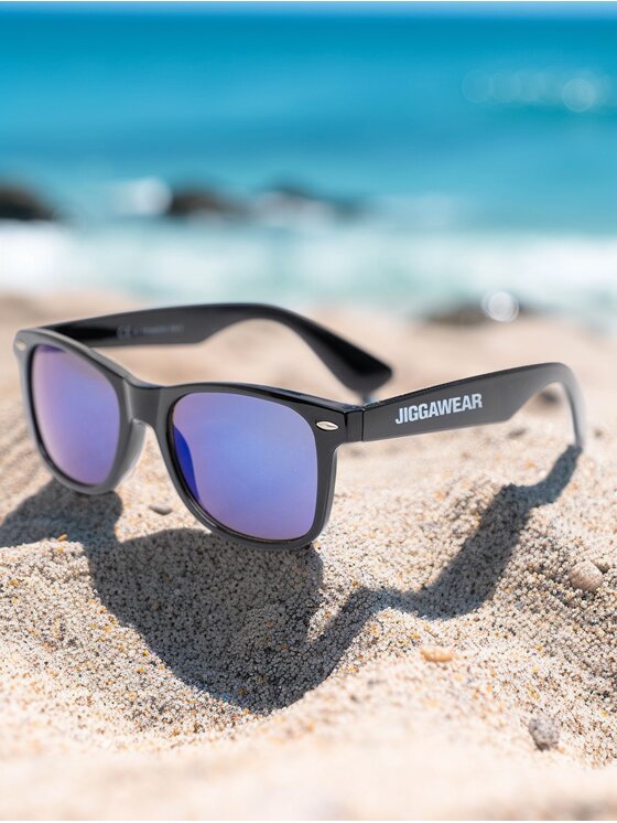 Jigga Wear Jigga Wear Okulary przeciwsłoneczne Klasyczne na wakacje lato urlop basen Czarny