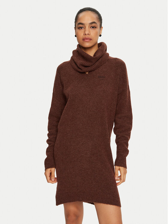 Liu Jo Liu Jo Pletena obleka WF4430 MA49P Rjava Regular Fit