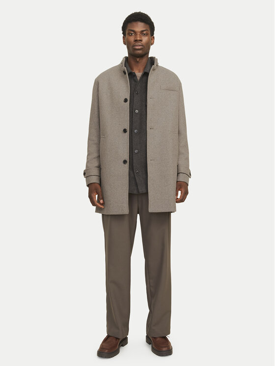 Jack & Jones Jack & Jones Wollmantel Melton 12258672 Beige Regular Fit