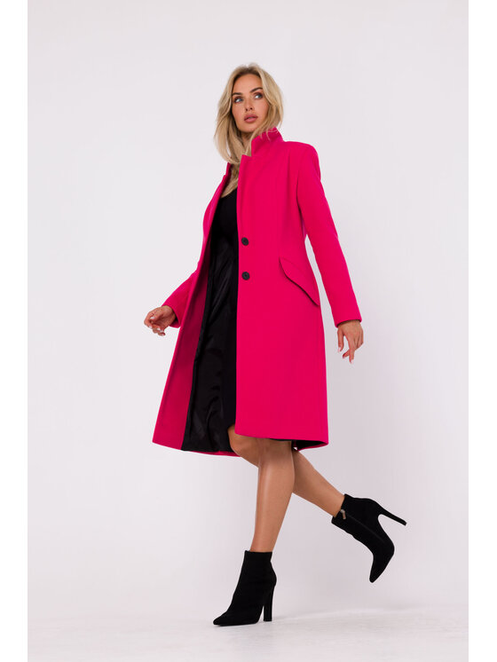 Made of Emotion Made of Emotion Kabát M758 Ružová Modern Fit