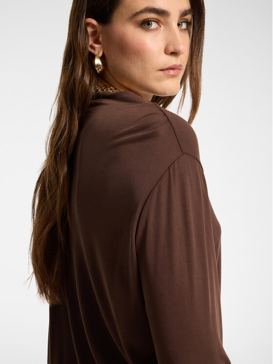 Elena Mirò Elena Mirò Blusa G037Z000686N0H2 Marrone Boxy Fit