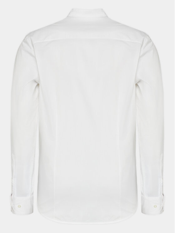 Sisley Sisley Риза 5CNXSQ032 Бял Slim Fit